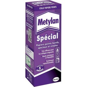 Spécial Colle Papiers Peints (paquet de 200 g) Colle renforcée pour papiers peints lourds,spéciaux et vinyles Colle repositionnable pour pièces humides jusqu¿à 25 m² - Neuf