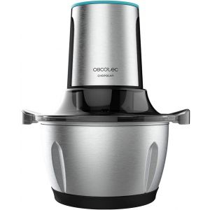 Bol-Hachoir Électrique Titanglass 1000. Multifonction (Pile, Broie, Pulvérise, Coupe), Lames Amovibles Avec Revêtement En Titane, Capacité D`1 L, Verre Résistant, 400 W. (Coupe En Acier) - Neuf