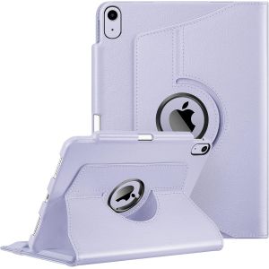 ERYI-Coque Pour Ipad Air 11 Pouces M3/M2 (2025/2024), Ipad Air 5/4 10.9 Pouces (2022/2020) - [Rangement De Stylet] Étui Rotatif À 360° Housse Pivotante Veille/Réveil Auto, Lilas - Neuf