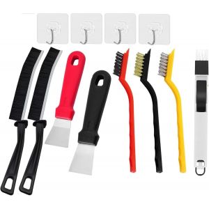 13 PCS Brosse de Nettoyage de Crevasse avec pinceaux durs,Ensemble d'outils de Nettoyage,Brosses de Nettoyage d'angle,Brosse de Nettoyage de Joints d'angle Brosse de Nettoyage - Neuf