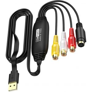 Carte d'acquisition vidéo USB 2.0-Câble convertisseur vidéo-Large compatibilité avec disque pilote.[W309] - Neuf