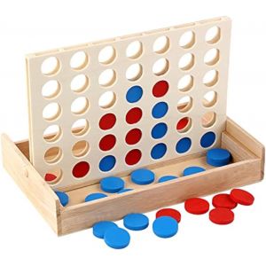 Eryi-Jeux De Société Enfant, Jeu De Société Pour 2 Personnes Puissance 4 En Bois Jeu De Société Game Convient Comme Cadeau Pour Les Enfants - Neuf