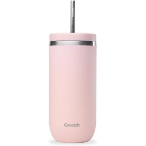 Tianyi-- Cold Cup Isotherme 600 Ml Rose Pastel - 24h Glac&eacute; & 12h Froid - Inox Recycl&eacute;, Anti-&Eacute;claboussure - Id&eacute;ale Pour Boissons Fra&icirc;ches, Bubble Tea Et Caf&eacute; Glac&eacute; - Neuf