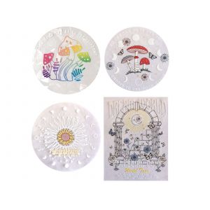 Lot de 4 attrape-soleil statiques pour fen&ecirc;tre, cr&eacute;ant des effets de lumi&egrave;re arc-en-ciel - Neuf