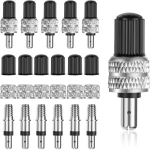 Kal-12pc Presta Valve Cores Obus, Valve Presta Set Avec Demonte Obus Valve, Adaptateur Valve Velo, Adaptateur Valve Presta Pour Application Pneu Vélo Réparation Vélos - Neuf