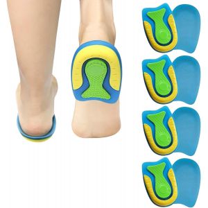 Kalanka-4 Paires Talonnette Gel Silicone, Talonnette Tendon D'achille, Talonnette Epine Calcaneenne Gel Grandissante Orthopédique, Talonnette Silicone, Talonnettes En Gel De Silicone Pour Fasciite Pl - Neuf