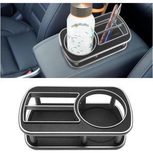 Eryi-Porte-Gobelet D'eau Multifonction Pour Voitures, Support De T&eacute;l&eacute;phone Et Bouteilles De Boisson De Voiture, Abs Organisateur De Rangement De Stockage De Tasse D'eau De V&eacute;hicules(Noir) - Neuf