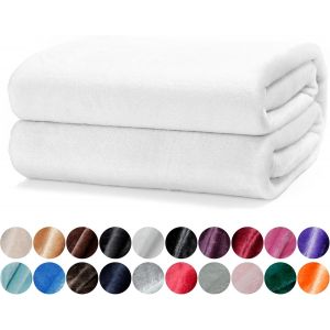Kyaoayo-Dalina Textile ¿ Couverture Pour Canapé 155 X 210 Cm ¿ Couverture Pour Lit De 90 Cm ¿ Couverture En Velours D'hiver Pour Canapé, Lit, Voyage, Salon (Blanc ) - Neuf
