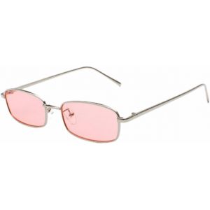 Lunettes De Soleil Rectangulaires Classiques Rétro Fines Monture En Métal Verres Vintage Rectangle Couleur Bonbon Lunettes De Soleil - Neuf