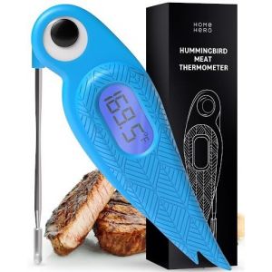 Kal-Thermometre Cuisine Celsius/Fahrenheit - Thermomètre De Cuisson Numérique Avec Sonde Pliable - Thermomètre Culinaire Lecture Instantané - Thermomètre Patisserie Viande Bbq Steak Huile Lait Vin - Neuf