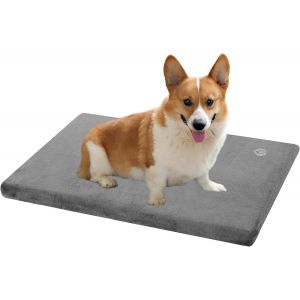 Coussin Réversible (Frais Et Chaud) Pour Chien, Tapis Grand Taille Imperméable (89x56x7,6cm), Lit Mousse Haute Densité, Matelas Avec Housse Lavable Amovible - Neuf