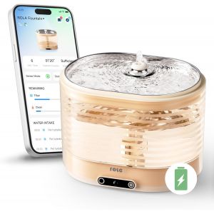 Subzonal-Rola Fontaine &Agrave; Eau Pour Chat : Fontaine Intelligente En Acier Inoxydable, Pompe &Agrave; Eau Sans Fil &Agrave; Induction Magn&eacute;tique, Fonctionne Avec Piles, Distributeur D'eau Automatique Pour Chat Avec - Neuf