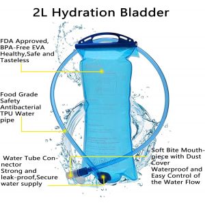 Asfasfq-Sac À Dos D Hydratation,Sac À Dos D'hydratation Avec Vessie D'hydratation 2l Course En Plein Air Cyclisme Vélo Randonnée Escalade Ski Poche De Chasse, Sac À Dos D'eau Avec Hydratation Pour Ho - Neuf