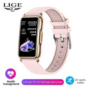 Lige Montre Intelligente Femmes Plein Écran Tactile Bluetooth Appel Ip67 Étanche Sport Fitness Tracker Smartwatch Femmes.Pink. - Neuf