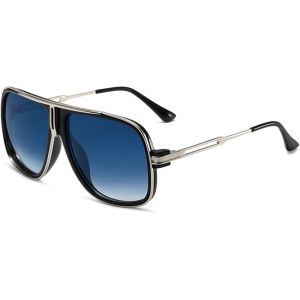 Lunettes De Soleil Pilot Homme Femme Rétro Classique Années 80 Oversized Vintage Lunettes Unisexe Claire Lentille - Neuf