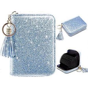 Petite carte de crédit pour femmes Glitter Cute Credit Card Holder Portefeuilles pour femmes - Neuf