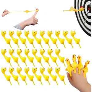 KAL-30 Pi&egrave;ces Jouet De Fronde De Doigt Catapulte Poulet Volant Jouet Poulets Frondeurs Jouet Poulet Catapulte Jouets Anti-Stress Pour Le Bureau Faveurs Pour F&ecirc;tes D'Enfants - Neuf