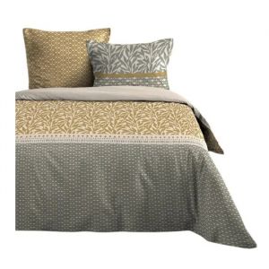 Housse De Couette + Taies 240x260cm Feuillage - Neuf