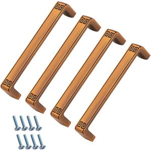 Poign&eacute;e de meuble en laiton bross&eacute; dor&eacute; pour tiroirs de salle de bain et de cuisine - Neuf