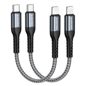 ERYI-Câble Usb C Vers Lightning [30Cm/Lot De 2] Certifié Mfi Cable Iphone Usb C Charge Rapide Power Delivery Pour Iphone 14 13 12 11 Pro Max 13 12 Mini 13 12 11 Xr Xs Max X 8 Plus 8 Se 2020 - Neuf