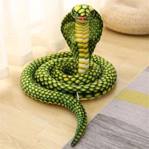Doudou Serpent,Python,Peluche Cobra R&eacute;aliste,Serpent,Accessoire De F&ecirc;te D'Anniversaire,80 Cm,Vert - Neuf