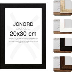 CMWX-Cadre Photo en Bois MDF Noir de 20x30 cm Avec Verre Plexi Incassable | Cadre Photo Moderne Pour Murs et Tables - Neuf