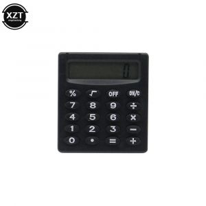 QSJ-Mini calculatrice de poche de dessin animé,Type de poche,piles de pièces de monnaie,calculatrice de transport Extras Calculadoras,calculatrice de bureau scolaire-Noir - Neuf