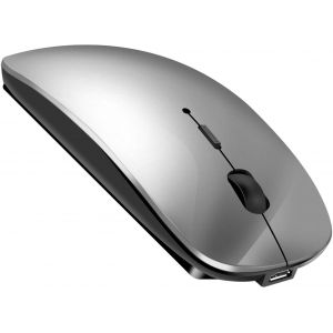 Souris Bluetooth sans fil pour MacBook Pro/Air/Mac/iPad/ordinateur portable/ordinateur de bureau/Mac/PC/ordinateur/t&iquest;&iquest;l&iquest;&iquest;phone - Souris de bureau portable et silencieuse avec adaptateur USB-C 2,4 GHz - Neuf