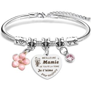 Eryi-Cadeau Mamie Cadeau Fete Des Grand Mere Cadeau Pour Mamie Cadeau Grand Mere Bracelet Mamie Cadeau Fête Des Grands Mères Bonne Fete Mamie Cadeau Anniversaire Mamie Cadeaux Mamie Fete Des Mamies - Neuf