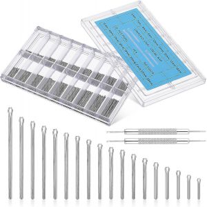 Kal-Lot De 360 Goupilles Fendues En Acier Inoxydable Pour Bracelet De Montre De 6 À 23 Mm Avec 2 Outils De Retrait De Bracelet De Montre, Diamètre 0,8 Mm, Classique - Neuf