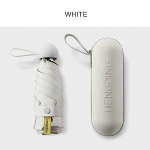 Mini parapluie de poche coupe-vent pour enfants, protection solaire anti-UV (blanc) - Neuf