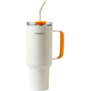 1200ml Gobelet Avec Couvercle Et Paille, Gobelet Avec Couvercle Et Paille, Sans Bpa, Anti-Fuite, Grande Gourde En M&eacute;tal Pour Le Sport, L'&eacute;cole, Le Fitness, Le Plein Air, Le Camping - Neuf