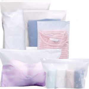 Lot De 16 Sacs &Agrave; Fermeture &Eacute;clair De Voyage, Sac De Rangement Plastique Transparent D&eacute;poli &Agrave; Fermeture &Agrave; Glissi&egrave;re V&ecirc;tements Sacs Seal Pochette &Eacute;tanche Pour Costume, Chaussures, Cosm&eacute;tique - Neuf