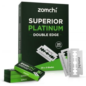 Lame De Rasoir De Sûreté - 100 Lames Rasoir De Sécurité - Lames De Rasoir À Double Tranchant - Lames De Ra En Acier Inoxydable Platine Pour Homme Et Femme - Neuf