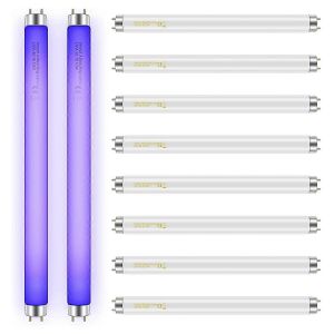 Lot de 10 ampoules de rechange pour anti-insectes d'interieur 20 W, tube lumineux BL T8 F10W 13 pouces pour Aspectek, Liba - Neuf