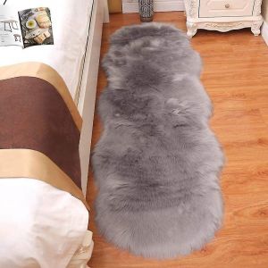 Tapis En Fausse Peau De Mouton, 60 X 150 Cm, Doux Et &Eacute;pais, Pour Canap&eacute; Ou Fauteuil. Tapis Shaggy Antid&eacute;rapant Pour Chambre, D&eacute;coration Moderne, Housse De Canap&eacute; Chaude En Fausse Fourrure. - Neuf