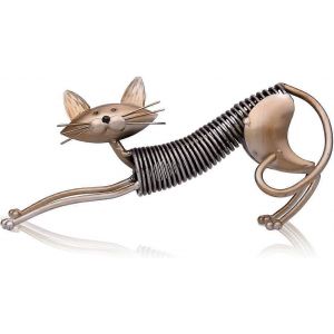 Chat Cadeaux Sculpture en métal Figurine Ornement Artisanat pour Décorations de bureau à domicile Type 1 - Neuf