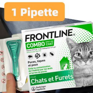 Frontline Combo Chat - Anti-Puces Et Anti-Tiques Pour Chat - 1 Pipette （Pas De Boite） - Neuf