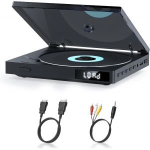 MEVRONISSHOP-Lecteur DVD HDMI pour t&eacute;l&eacute;viseur, Lecteur DVD Toutes Zones, Compatible avec Les syst&egrave;mes NTSC/PAL, Lecture avec m&eacute;moire de Point d'arr&ecirc;t Lecteur DVD Compact avec c&acirc;ble AV HDMI, t&eacute;l&eacute;comma - Neuf