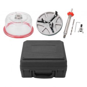 XYONG Scie perforatrice reglable avec cache-poussiere, tige de connexion, foret central, jeu de cles a douille hexagonales pour le percage du plastique et du bois - Neuf