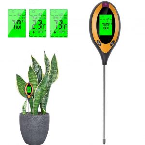 Nouveau,approprié 2022 humidimètre,pH-mètre de sol,4IN1 [Temp / Light / pH / Moisture Tester] Compteur de sol pour jardin - Neuf