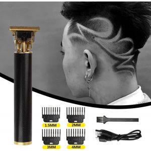 Tondeuse &Agrave; Cheveux Professionnelle Sans Fil, Tondeuse &Agrave; Barbe Rechargeable Avec 4 Peignes, Kit De Soins Capillaires Pour Homme - Neuf