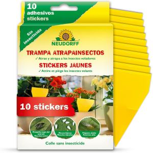 Neuddorff Sticker Jaune, 10 Pi&iquest;&iquest;ces - Pi&iquest;&iquest;ges Jaunes, Protection des Plantes Contre Les Insectes, Anti-Insecte Jardin, Pi&iquest;&iquest;ges Collants Jaunes, Prot&iquest;&iquest;ge Plantes Int&iquest;&iquest;rieures, Attrape-Mouches adh&iquest;&iquest;sif - Neuf
