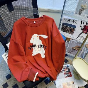 Sweat-Shirt En Pur Coton Pour Femme Printemps Et Automne T-Shirt À Manches Longues À Col Rond Fin Hauts Vêtements Pour Femmes De Grande Taille - Neuf