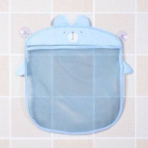 Sac De Rangement Pour Jouets De Bain Pour Bébé, Organiseur De Salle De Bain Suspendu En Filet Avec 2 Ventouses Puissantes Pour Brosse De Douche, Shampoing, Jouets De Bain Pour Enfants (Ours Bleu)-Générique - Neuf