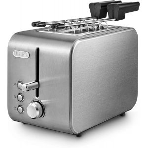 NouvelHorizonstore-CTX2203.S Grille-pain avec pinces, contr&ocirc;le progressif du degr&eacute; de torr&eacute;faction, 3 fonctions, tiroir ramasse-miettes, pieds antid&eacute;rapants, puissance 550 W, plastique, argent - Neuf