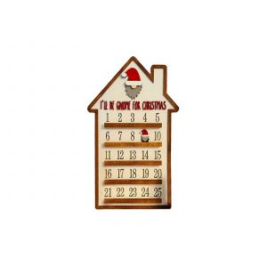 Calendrier de l'Avent en bois en forme de maison - Neuf