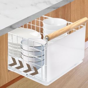 Chenquansarl-Tiroir Coulissant Cuisine, 39.5*23.5*19.5cm Organ Urs De Placards Coulissant Etagere Coulissante Placard Cuisine Bac Coulissant Placard Cuisine Rangement Pour Cuisine, Placards, Garde-Ma - Neuf