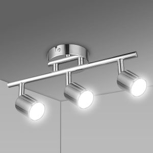 Ulteronixshop-Spot De Plafond Gu10, Rond Plafonnier Led, Spots Et Rails De Spots, Suspension Luminaire Spot Led, Pour Interieur Cuisine Chambre Salon, Livr&eacute; Sans Ampoules (Longue &Agrave; Trois T&ecirc;tes) - Neuf