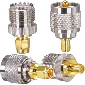 Gueb-4 Type Set Sma Jack/Plug To Uhf Sma Male To Uhf Male Connector Kit Pour Fpv Drone/Extension Cable/Radio Transceivers/Video/Telecom Rf Coaxial Connector Kit Uhf Adapter Set-Gueb - Neuf